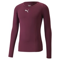 Puma Mens Liga Baselayer Long Sleeve Top Burgundy