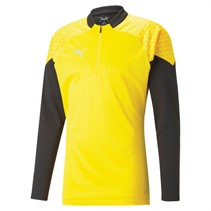 Puma Mens Teamcup 1/4 Zip Training Top Yellow