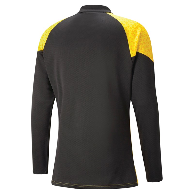 Puma Mens Teamcup 1/4 Zip Training Top Yellow