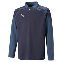 Puma Junior Teamcup 1/4 Zip Training Top Navy