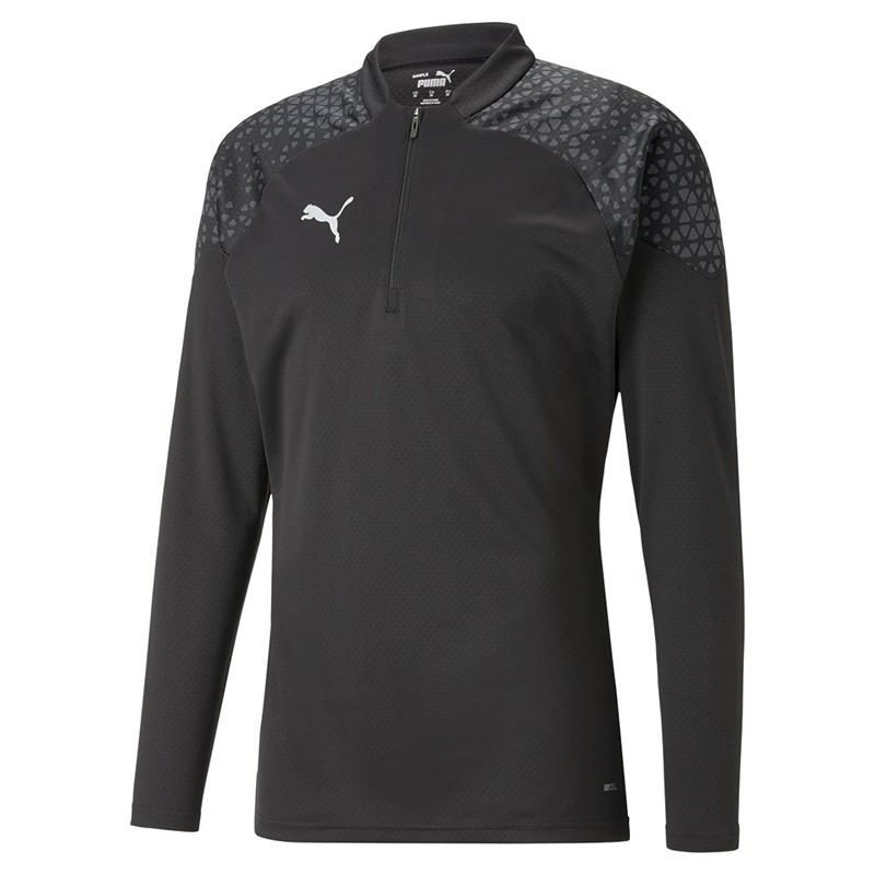 Puma Mens Teamcup 1/4 Zip Training Top Black