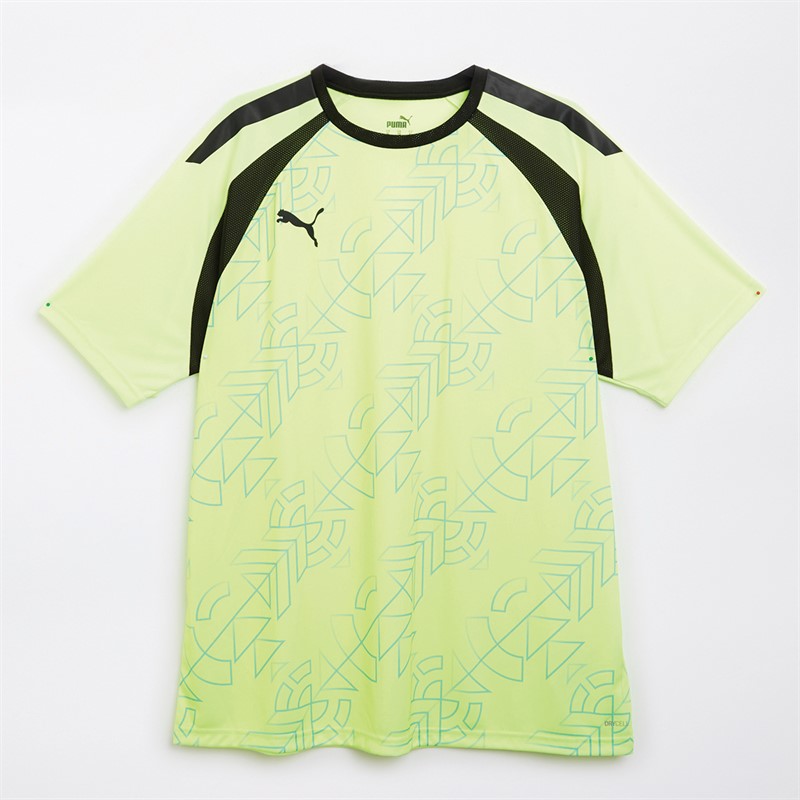 Puma Mens Teamliga Graphic Jersey Fast Yellow