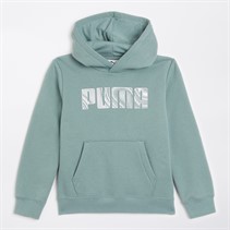 Puma Boys Sportstyle Fleece Hoodie Green Moon