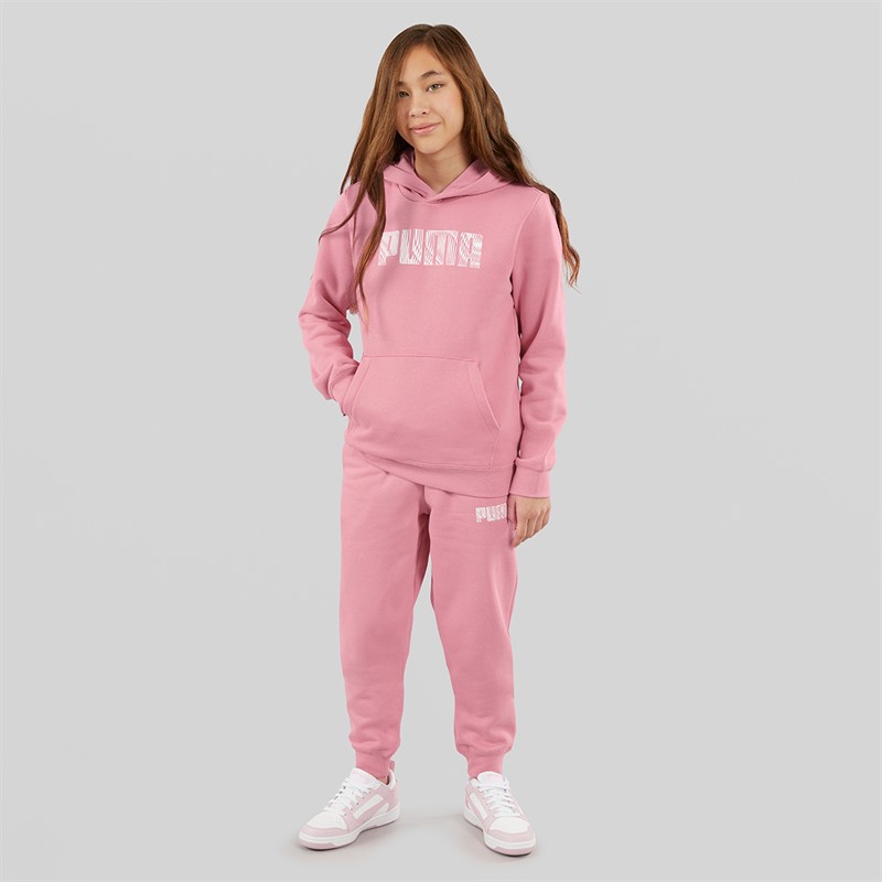 Puma Girls Sportstyle Fleece Hoodie Mauved Out