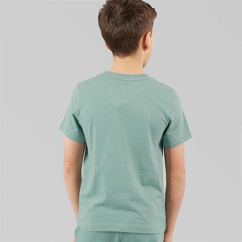 Puma Boys Sportstyle Wording T-Shirt Green Moon