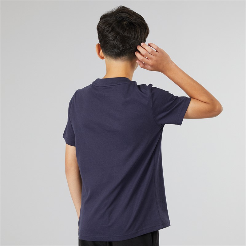 Puma Boys Essentials Cat Logo T-Shirt New Navy