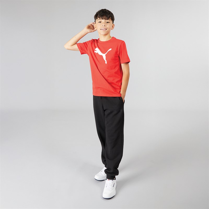 Puma Boys Essentials Cat Logo T-Shirt For All Time Red