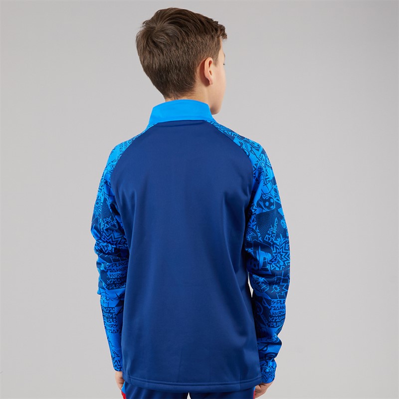 Puma Junior Neymar JR Playmaker 1/4 Top Blazing Blue/Puma White/Ultra Blue