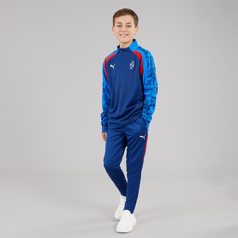 Puma Junior Neymar JR Playmaker 1/4 Top Blazing Blue/Puma White/Ultra Blue