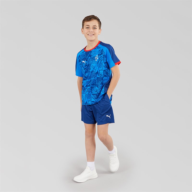 Puma Junior Neymar JR Playmaker Training Short Blazing Blue/Puma White/Ultra Blue