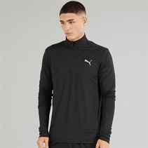 Puma Mens Run Favorite 1/4 Zip Running Top Puma Black