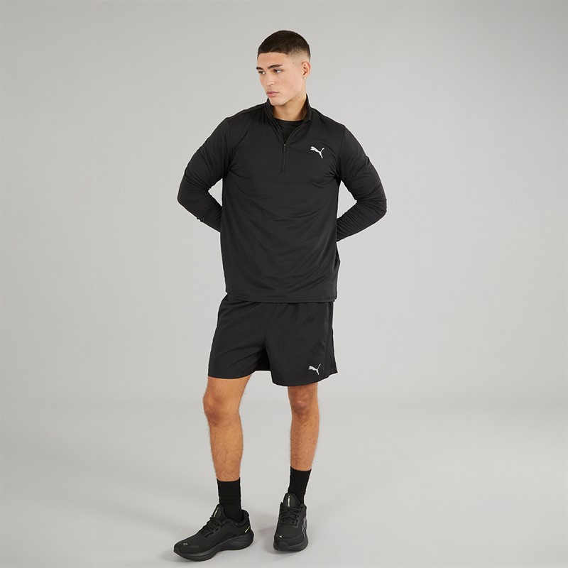 Puma Herren Lauf Favorite 1/4 Zip Lauf Oberteil Puma Schwarz