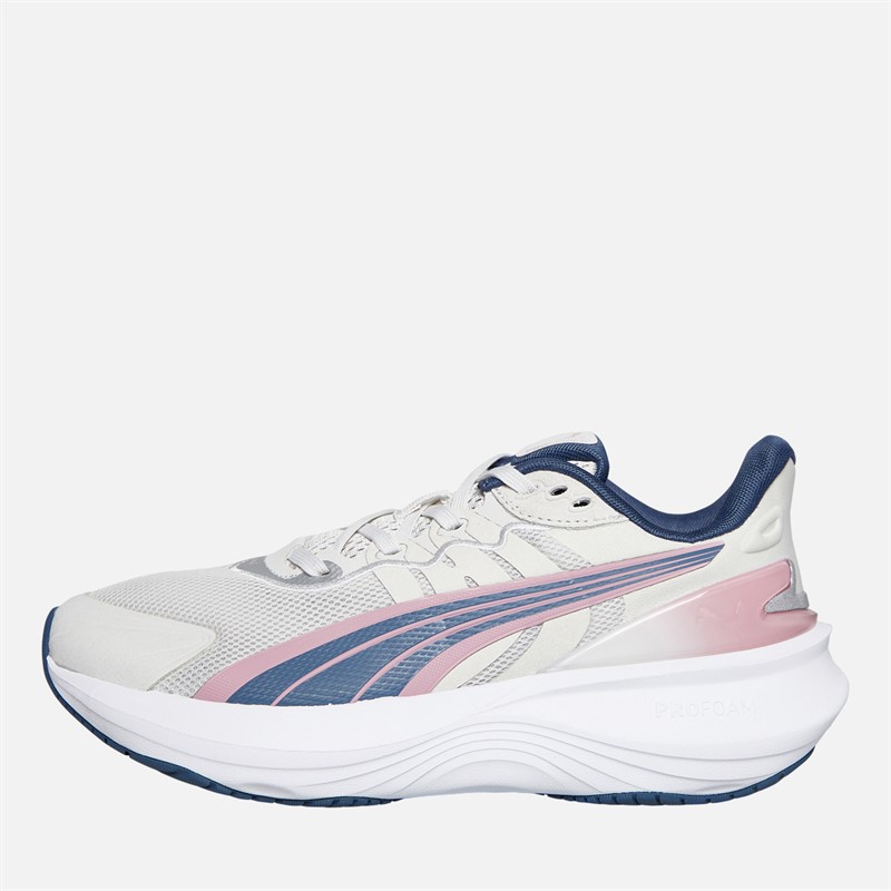 Puma Damen Puls Pro Neutrale gedämpfte Laufschuhe Feather Gray/Poised Pink/Dark Indigo