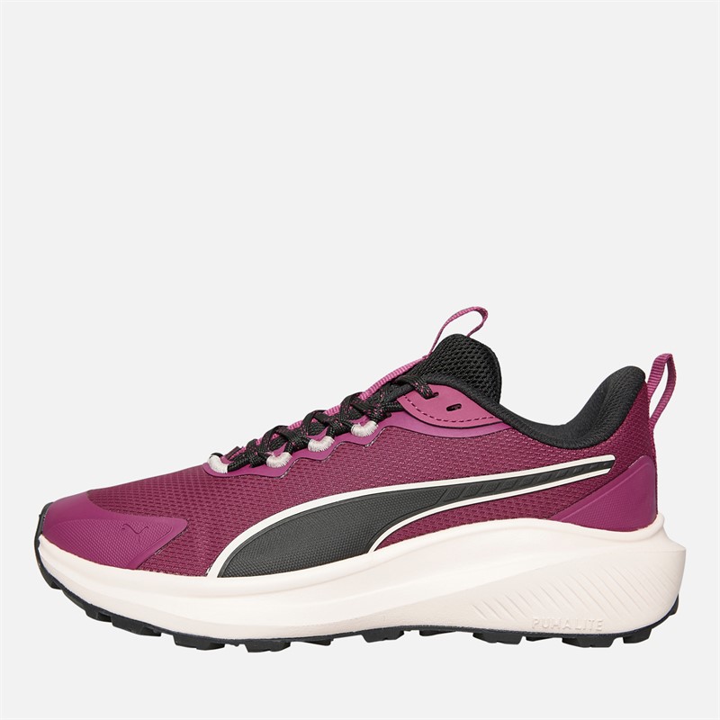 Puma Womens Skyrocket Lite Trail Running Shoes Berry/Puma Black/Jasmine Flower - Size 8