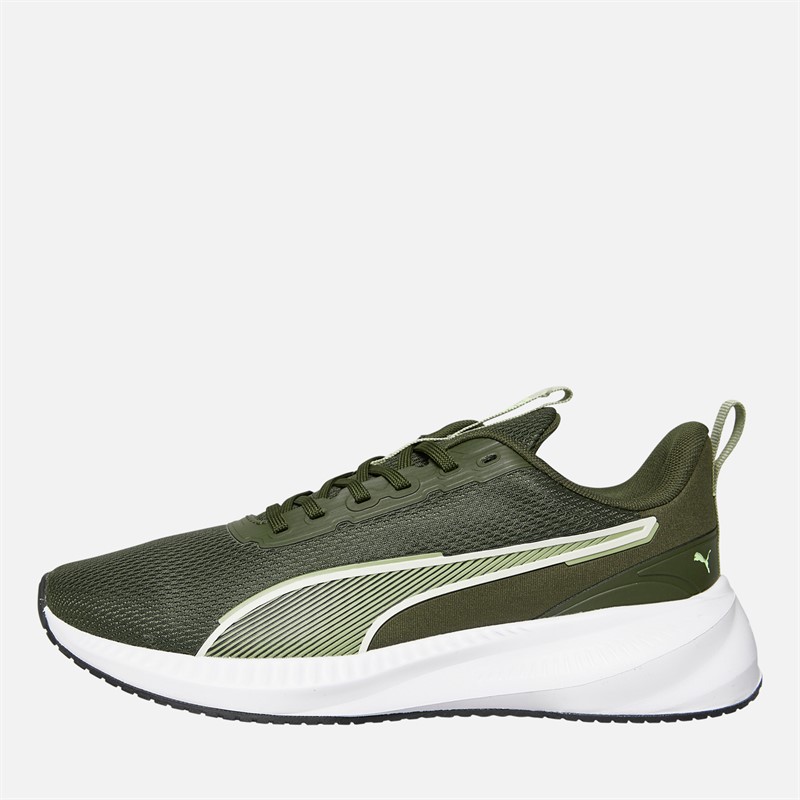 Puma Mens Flyer Lite 3 Neutral Running Shoes Dark Olive/Puma White/Fizzy Light - Size 13