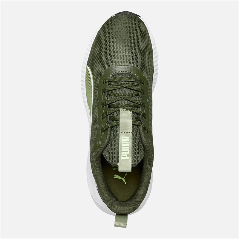 Puma Herren Flyer Lite 3 Neutral Laufschuhe Dunkel Olive / Puma Weiß / Fizzy Light