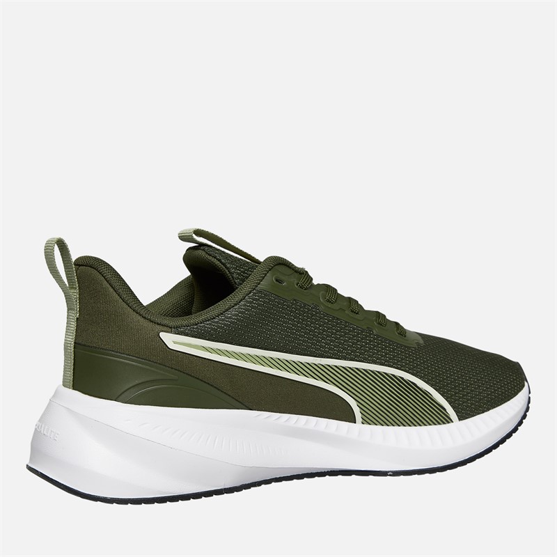Puma Herren Flyer Lite 3 Neutral Laufschuhe Dunkel Olive / Puma Weiß / Fizzy Light