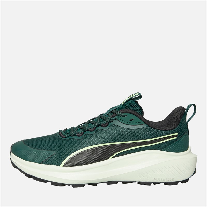 Puma Mens Skyrocket Lite Trail Running Shoes Green Terrain/Puma Black - Size 9.5