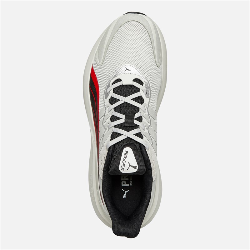 Puma Herren Pulse Pro Neutral Gedämpfte Laufschuhe Feather Gray/Puma Black/For All Time Red