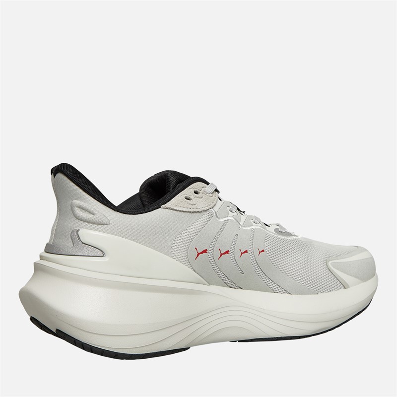 Puma Herren Pulse Pro Neutral Gedämpfte Laufschuhe Feather Gray/Puma Black/For All Time Red