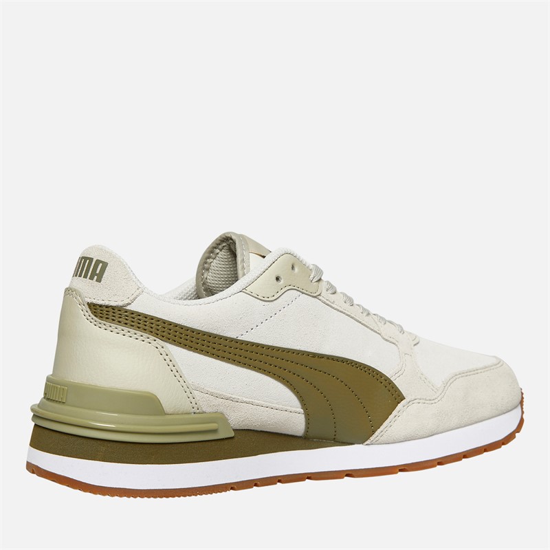 Puma Mens ST Runner V4 Suede Trainers Vapor Grey/Loden Green/Vapor Dust