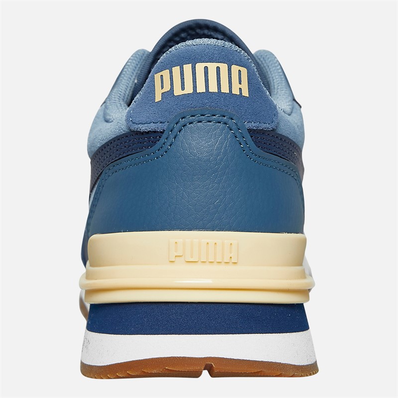 Puma Herren ST Runner V4 Wildleder Turnschuhe Native Blau / Persianisch Blau / Dunkel Indigo