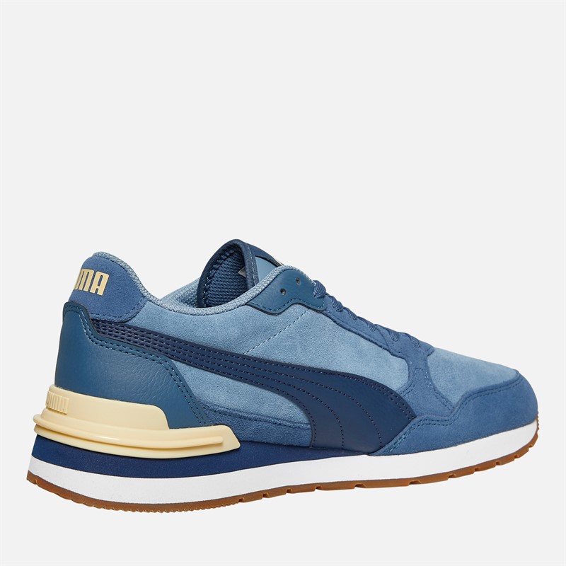 Puma Herren ST Runner V4 Wildleder Turnschuhe Native Blau / Persianisch Blau / Dunkel Indigo
