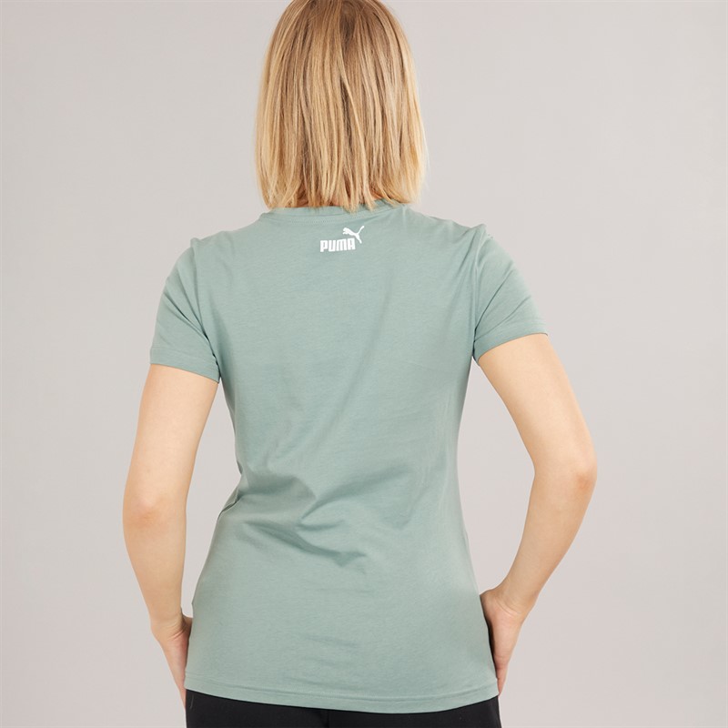 Puma Womens Puma Sport Graphic T-Shirt Green Moon