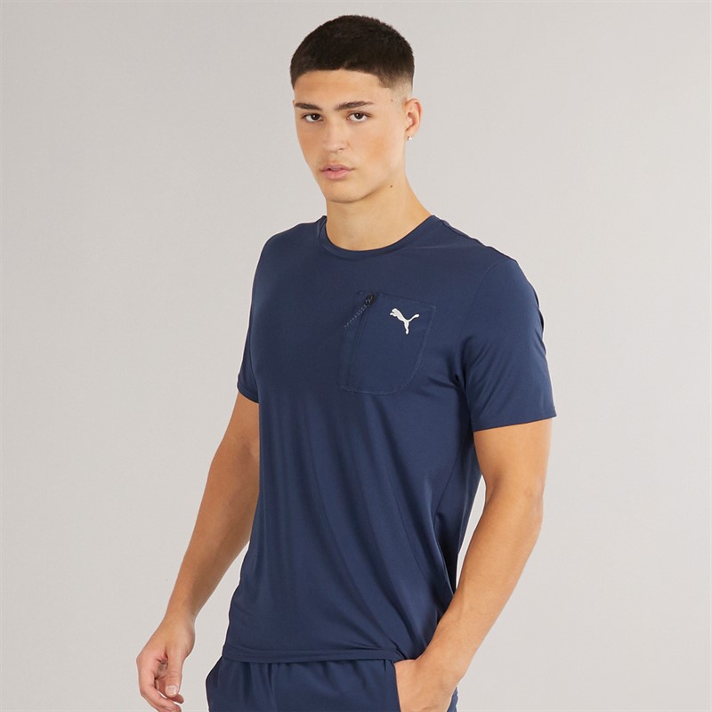 Puma Mens Flex Tech Cargo T-Shirt Club Navy