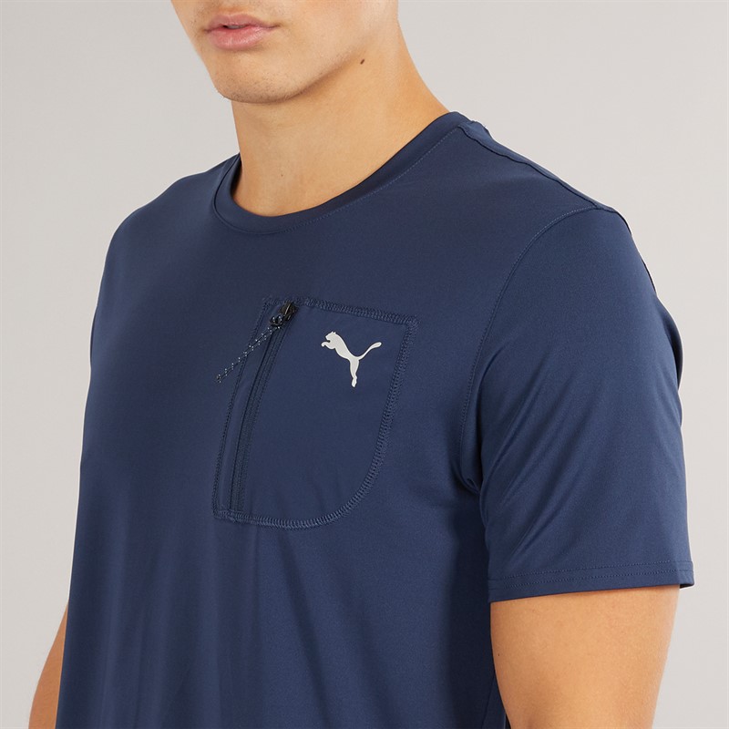 Puma Mens Flex Tech Cargo T-Shirt Club Navy