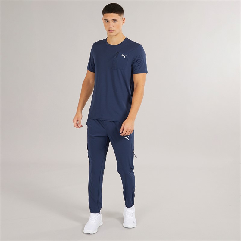 Puma Mens Flex Tech Cargo T-Shirt Club Navy