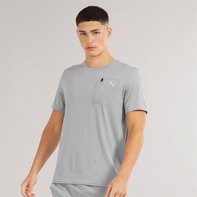 Puma Mens Puma Flex Tech Cargo T-Shirt Stormy Slate