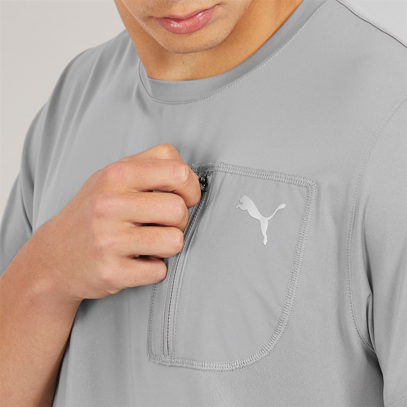 Puma Mens Puma Flex Tech Cargo T-Shirt Stormy Slate