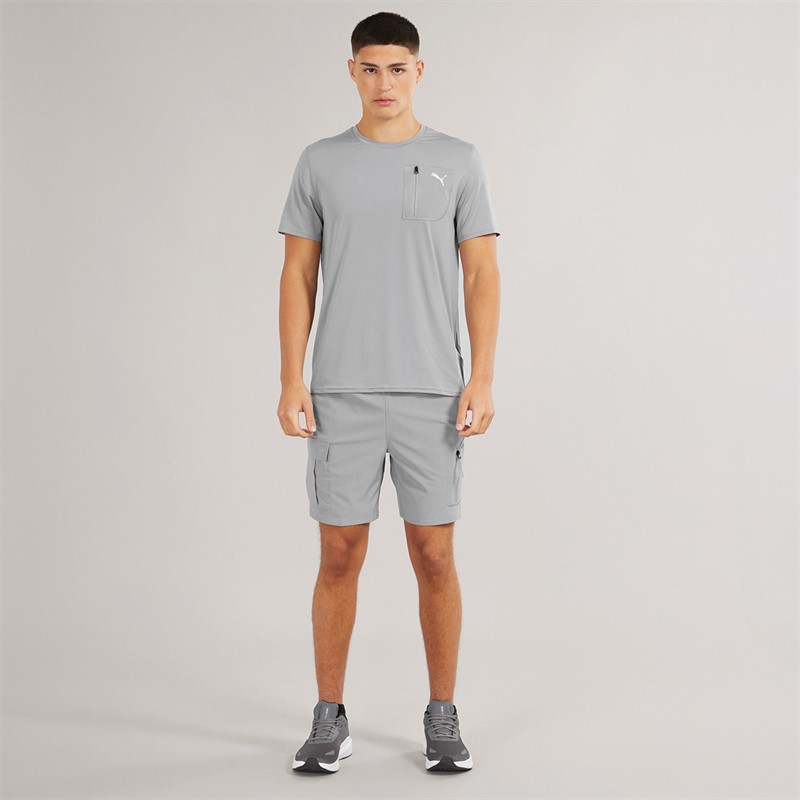 Puma Mens Puma Flex Tech Cargo T-Shirt Stormy Slate