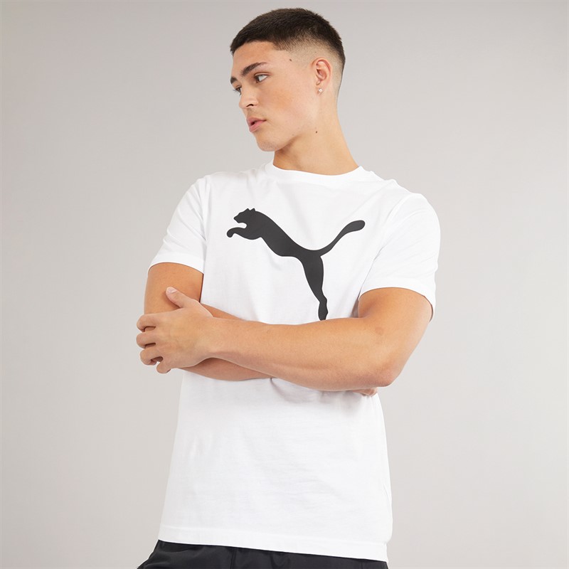 Puma Mens Essentials Large Logo T-Shirt Puma White