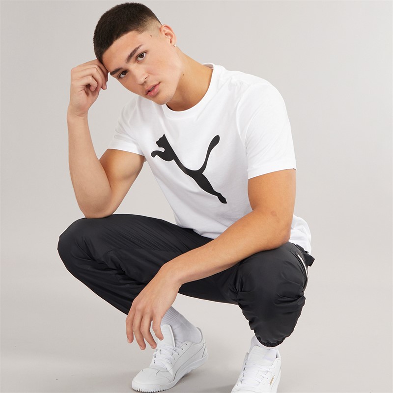 Puma Mens Essentials Large Logo T-Shirt Puma White