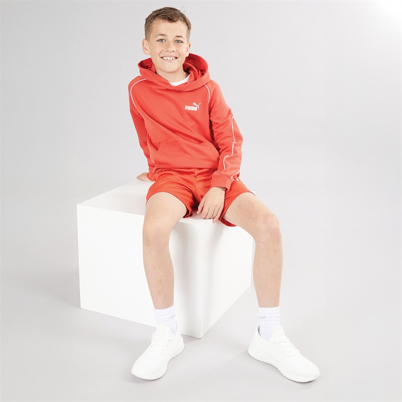 Puma Junior Boys Puma Sport Poly Hoodie Red Fire