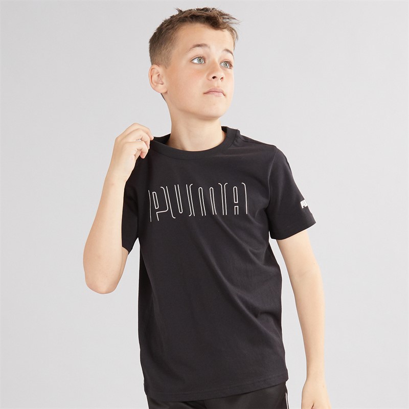 Puma Junior Boys Puma Sport Graphic T-Shirt Puma Black