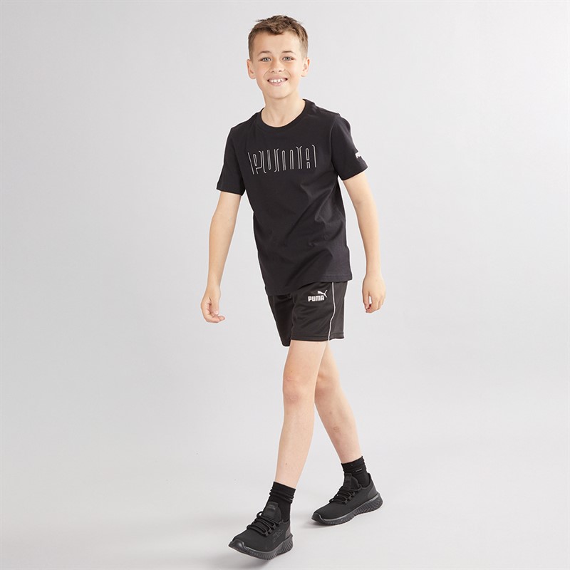 Puma Junior Boys Puma Sport Graphic T-Shirt Puma Black