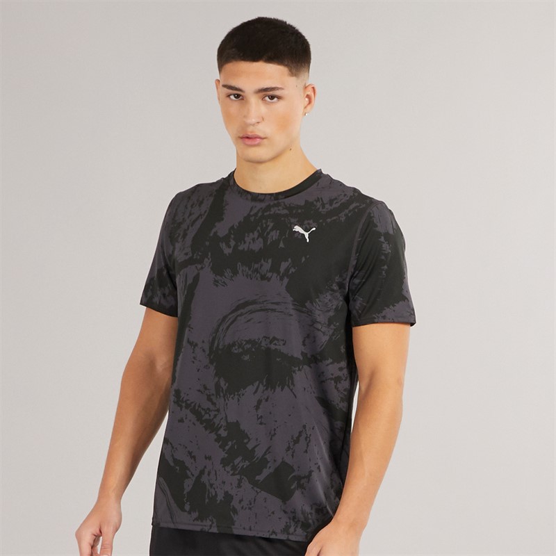 Puma Mens Puma Flex Tech Graphic T-Shirt Puma Black - Size M
