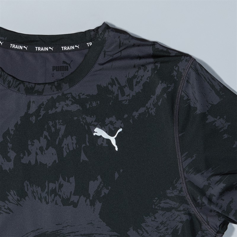 Puma Mens Puma Flex Tech Graphic T-Shirt Puma Black
