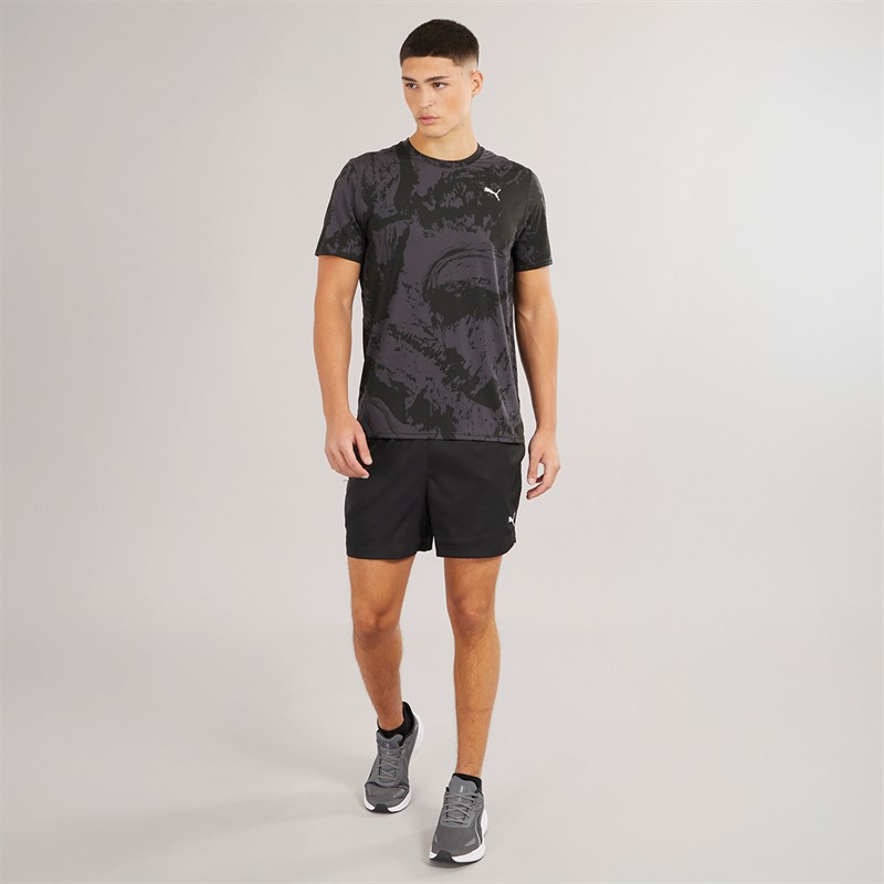 Puma Mens Puma Flex Tech Graphic T-Shirt Puma Black