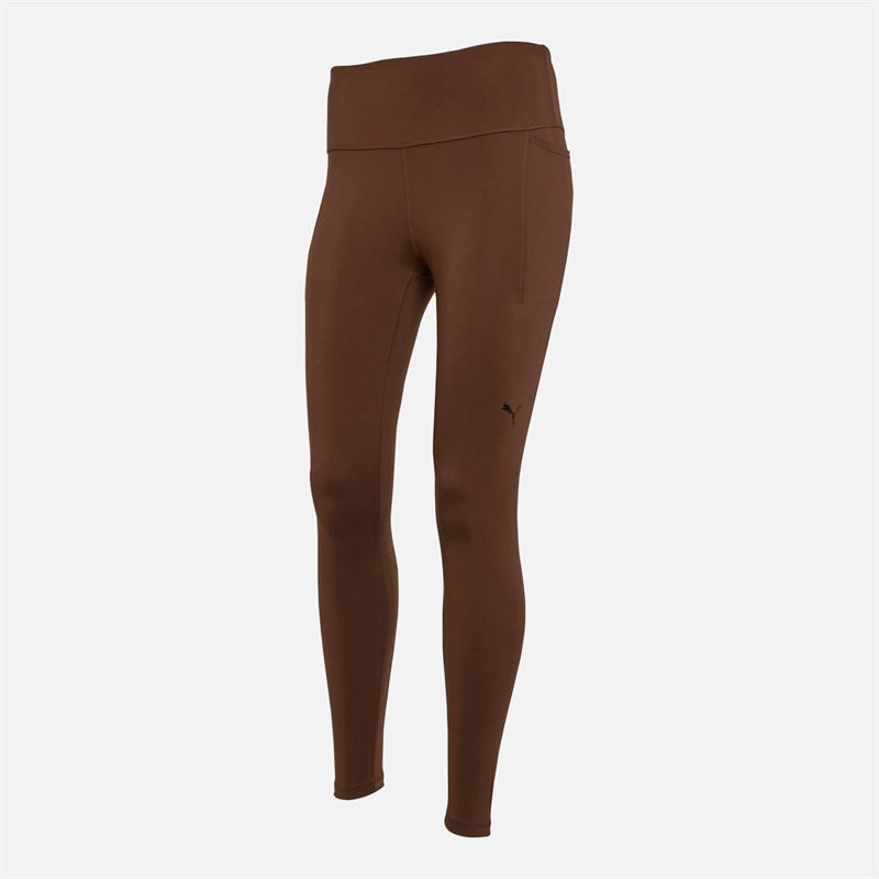 Puma Womens Cloudspun Soft High-Waist Tight Leggings Espresso Brown