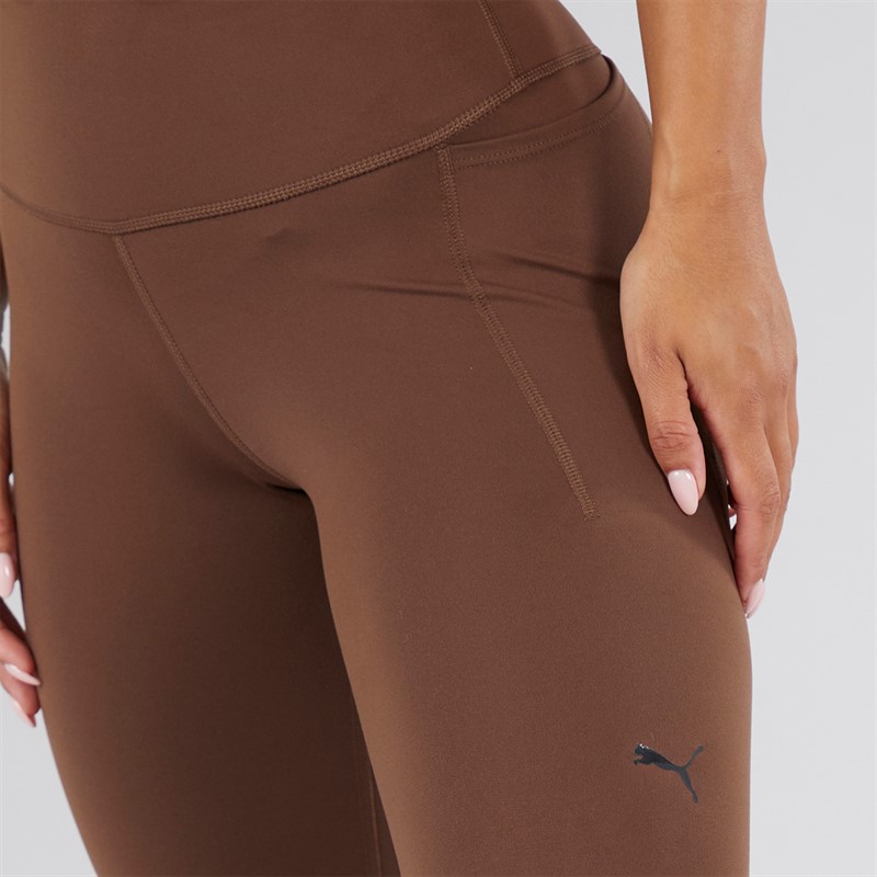 Puma Womens Cloudspun Soft High-Waist Tight Leggings Espresso Brown