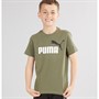 Puma Junior Boys Essentials 2 Color No.1 Logo T-Shirt Loden Green
