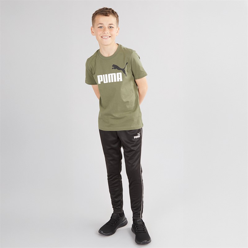 Puma Junior Boys Essentials 2 Color No.1 Logo T-Shirt Loden Green