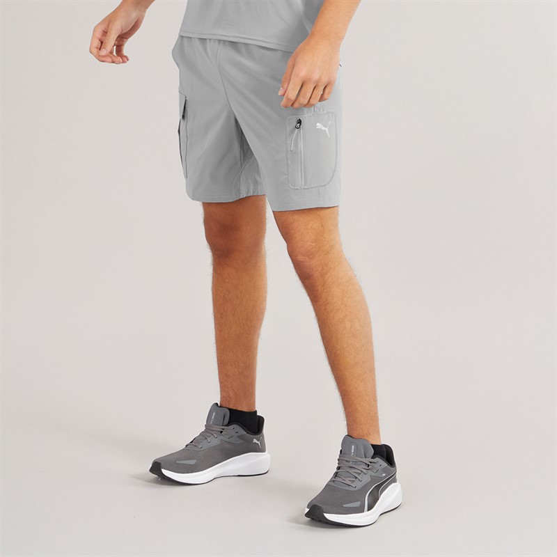 Puma Mens Tech Training 7 Woven Cargo Shorts Stormy Slate - Size XS