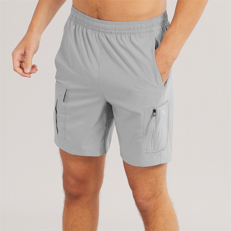 Puma Mens Tech Training 7 Woven Cargo Shorts Stormy Slate
