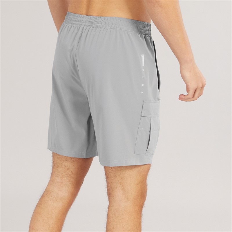 Puma Mens Tech Training 7 Woven Cargo Shorts Stormy Slate