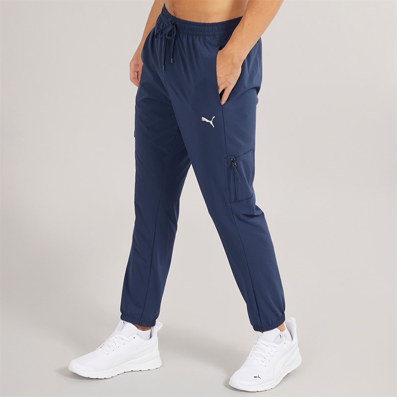Puma Mens Puma Flex Tech Woven Cargo Pants Club Navy